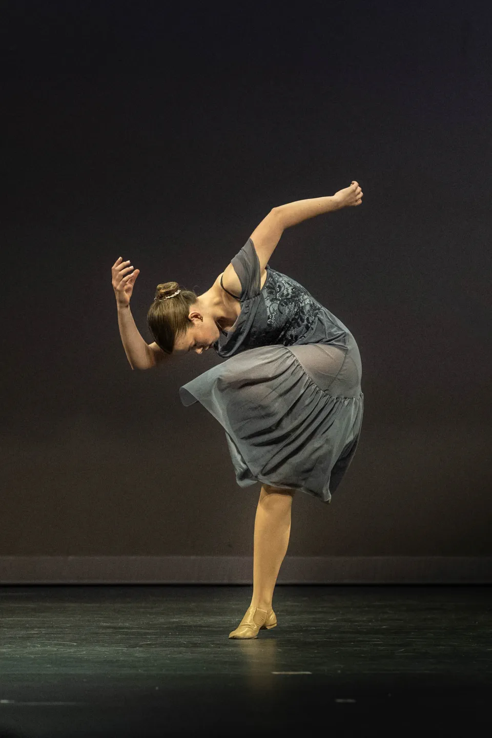 Dancer mid-performance