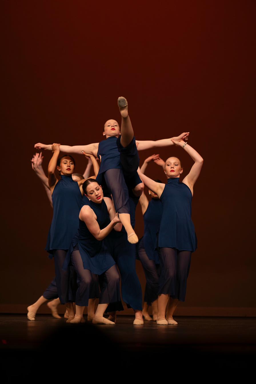 Dancers mid-performance